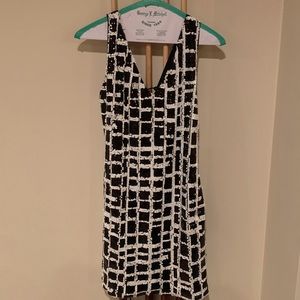 Black and white sparkly mini dress